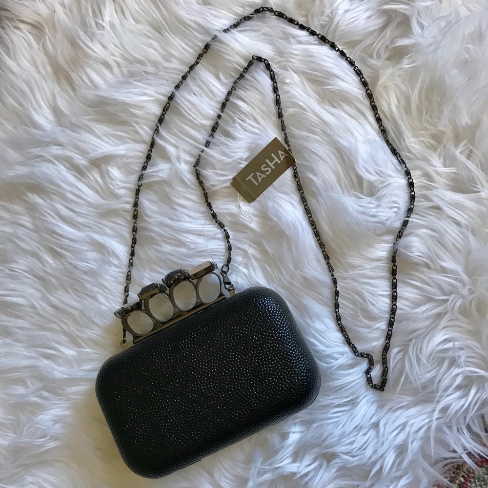 TASHA black knuckle clutch